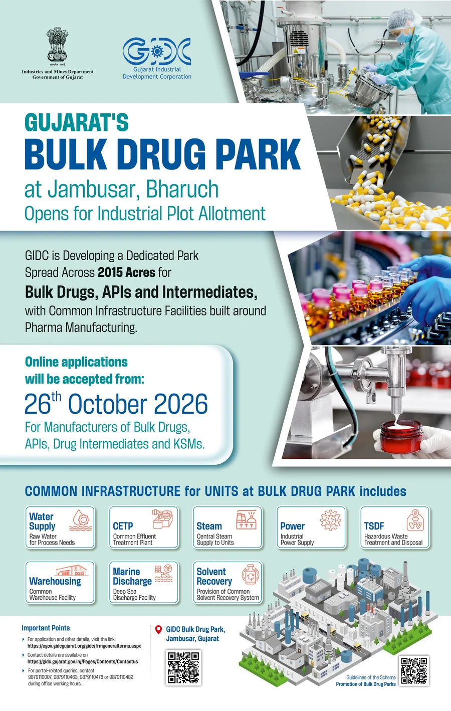 Official GIDC Notice - Bulk Drug Park Jambusar Plot Allotment